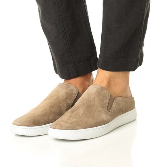 VINCE | US 6 / EU 36 | Women's Tan Suede Verrell Low-Cut Back Slip-On Sneaker - Picture 1 of 8